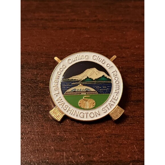 Washington State Lakewood Curling Club Of Tacoma Lapel Hat Pin - Picture 1 of 3